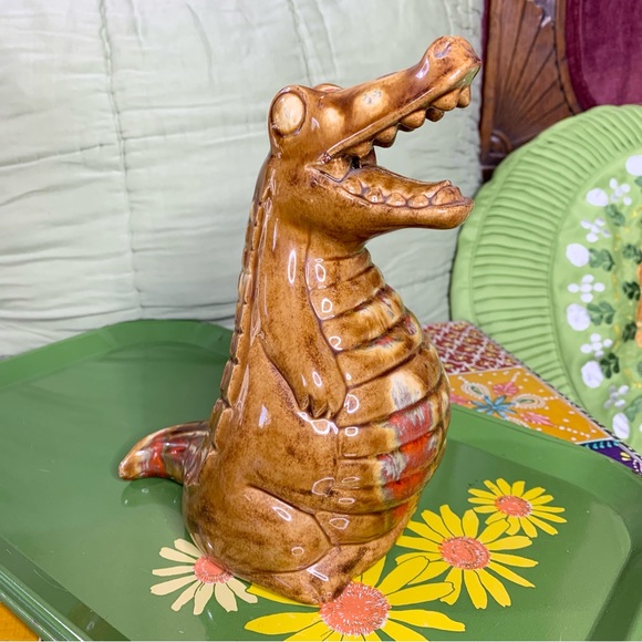 70s Dripglaze Crocodile Bank - Picture 1 of 10